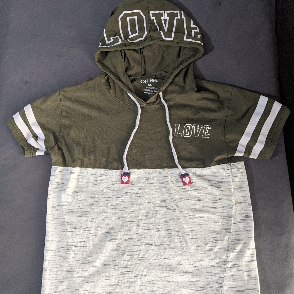 On Fire Love women's hoodie NWOT